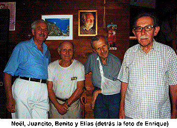 Nol, Juancito, Benito y Elas (detrs la foto de Enrique)