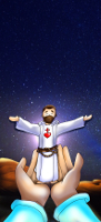 Carlos en las manos de Dios con fondo (diseño de Fano)